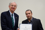 Dr. Ahmed Abou-Zaid, Economics, with Dr. William L. Perry, President by Beverly J. Cruse