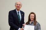 Dr. Kathleen O'Rourke, Family and Consumer Sciences, with Dr. William L. Perry, President