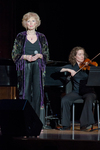 Marilyn Coles with violinist Anna Cromwell