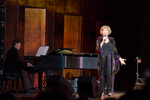 Marilyn Coles with pianist Paul Johnston by Booth Library