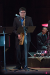 David Perez Delgado with the EIU Latin Jazz Combo