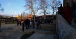Fund EIU Rally: Crowd from Booth Library steps