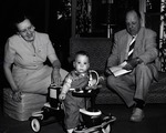 Ruth Schmalhausen, Baby David "North" and President Robert Guy Buzzard by University Archives