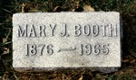Gravestone of Mary Josephine Booth by University Archives
