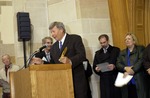 President Louis Hencken at Booth Library Re-Dedication, 2002 by University Archives