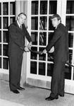 President Daniel Marvin and Jim Edgar Re-Opening North Entrance of Booth Library by University Archives
