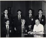President Daniel Marvin with Foreign Visitors in President's Office by University Archives
