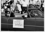 President Stanley G. Rives at Homecoming Parade by University Archives