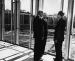 President Quincy V. Doudna and Others, Buildings Under Construction by University Archives