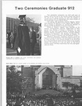 North Façade Graduation (1968 Warbler, pg. 297) by Booth Library