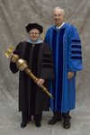 Dr. Pat J. Fewell, Commencement marshal, Dr. William L. Perry, President by Beverly J. Cruse