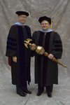 Dr. William C. Hine, Dean of School of Continuing Education, Dr. Pat J. Fewell, Commencement marshal