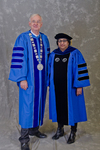 Dr. William L. Perry, University President, Dr. Kiranmayi Pamaraju, Faculty Marshal by Beverly J. Cruse