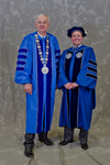 Dr. William L. Perry, University President, Mr. Kristopher Goetz, member of EIU Board of Trustees by Beverly J. Cruse
