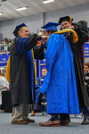 Provost Jay Gatrell, graduate, Dr. Ryan Hendrickson by Beverly J. Cruse