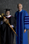 Dr. William J. Searle, Commencement marshal, Dr. William L. Perry, President