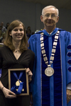 Ms. Erin Wise, Livingston Lord Scholar, Dr. William L. Perry, President by Beverly J. Cruse