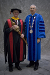 Dr. Scott A.G.M. Crawford, Commencement Marshal, Dr. William L. Perry, President
