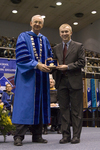Dr. William L. Perry, President, Mr. Justin Gross, Livingston Lord Scholar