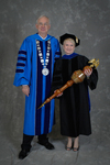 Dr. William L. Perry, President, Dr. Mary Anne Hanner, Commencement marshal