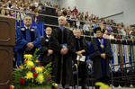 Mr. Roger L. Kratochvil, Board of Trustee, Mr. Edward M. Hotwagner, Student Body President, Dr. Peter G. Andrews, Commencement marshal, Dr. Nancy L. Elwess, charge to the class