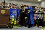 Mrs. Julie Nimmons, Honorary Degree Recipient, Dr. William L. Perry, President, Dr. Marilyn J. Coles, Commencement Marshal, Mr. Robert Corn-Revere, Charge to the Class
