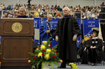 Mr. Robert Corn-Revere, Honorary Degree Recipient, Dr. William L. Perry, President, Dr. Marilyn J. Coles, Commencement Marshal by Beverly J. Cruse