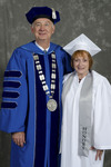 Dr. William L. Perry, President, Dr. Margaret Messer, Honors College Banner Marshal by Beverly J. Cruse