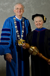 Dr. William L. Perry, President, Dr. Gail Richard, Commencement Marshal by Beverly J. Cruse