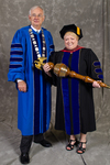 Dr. William L. Perry, University President, Dr. Linda S. Ghent, Commencement Marshal by Beverly J. Cruse