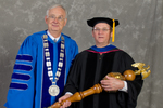 Dr. William Perry, University President, Dr. John Ryan, Commencement Marshal by Beverly J. Cruse