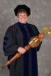 Dr. Melanie Burns, Commencement Marshal & Students by Beverly J. Cruse