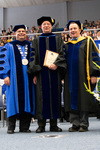 Dr. Gary Aylesworth, Distinguished Faculty Award winner, with President Glassman and Provost Gatrell by Beverly J. Cruse
