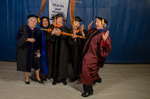 Dr. Kathleen Phillips, Commencement Marshal & Colleagues by Beverly Cruse