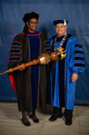 Dr. Catherine Polydore, Commencement Marshal, President David Glassman, University President by Beverly Cruse