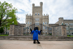 Billy Panther in front of the Old Main gate by Jay Grabiec