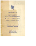56th State Conference Convention Agenda in Chicago 1952