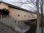 Three-quarter View of the Jackson Truss Covered Bridge by Daily Eastern News