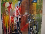 Bicycle Painting at the Undergraduate All Student Show by Daily Eastern News