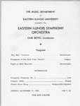 Eastern Illinois Symphony Orchestra, Fall 1961