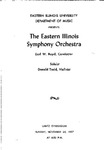 Eastern Illinois Symphony Orchestra, Fall 1957