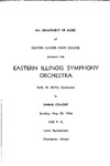 Eastern Illinois Symphony Orchestra, Spring 1956