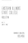 Bulletin 211 - Graduate Bulletin 1955-1956 by Eastern Illinois University