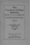 Bulletin 99 - Summer Session 1928 by Eastern Illinois University