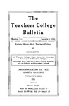 Bulletin 111 - Summer Session 1931 by Eastern Illinois University