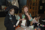Kids in costumes for "Frankenstein" by Booth Library
