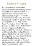 Doudna Protests by Historical Administration