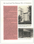Mr. Lord and the Politician Win a Dormitory - 1968 Warbler excerpt by The Warbler