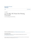 EIU Names New Housing Director - UMAC Press Release (Nov. 18, 1993) by University Marketing & Communications