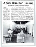A New Home for Housing - Office Moves to More Convenient Location - 1989 Warbler excerpt